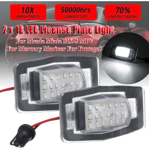 12V White 6000K LED Light No error Car plate License Interior Wedge Side Dome Reading Lamps for Mazda Miata MX-5 MPV