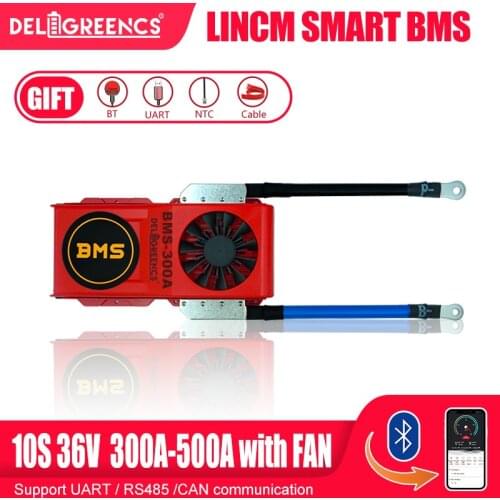 Li-ion Smart BMS 10S 300A 400A 500A 3.7V rated lithium Daly BMS with Fan UART Bluetooth 12V 24V 36V for electric vehicle
