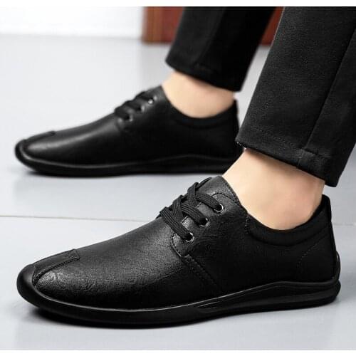 SClassic shoes Men Business Oxfords Men Dress Shoes round Toe Soft genuine Leather Italian Men Formal Shoes Drop Shipping