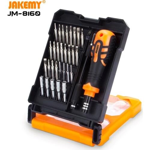 JAKEMY Original JM-8160 34 in 1 Precision Screwdriver Set Multi-functional DIY Hand Tool With CRV Bits for Mobile Laptop Repair