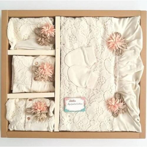 Girl Baby Natural Lux Organic Hospital Output Newborn Set (0-3 Months) 100 Cotton Turkish Quality With