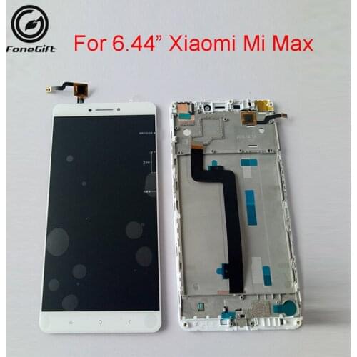 6.44inch original FoneGift For Xiaomi MAX LCD Display with Touch Panel Digitizer+Frame For Xiaomi Mi MAX