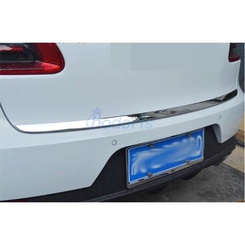 For Porsche Macan 2014 2015 2016 2017 2018 Rear Trunk Steamer Tail Door Moulding Trim Car Styling Auto Accessories
