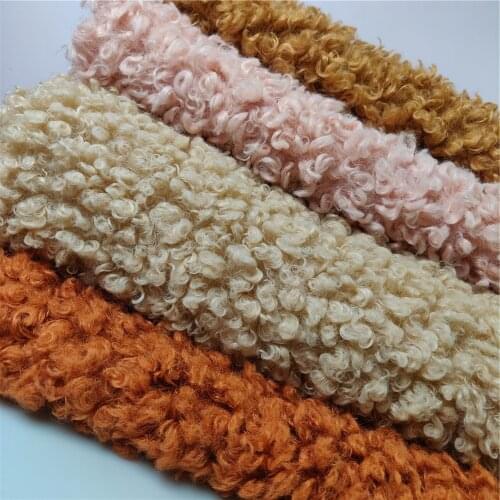 Curvy velvet plush faux fur fabric 160*90cm soft warm lining fabric Faux sheeps wool Sewing DIY for cloth doll dress New