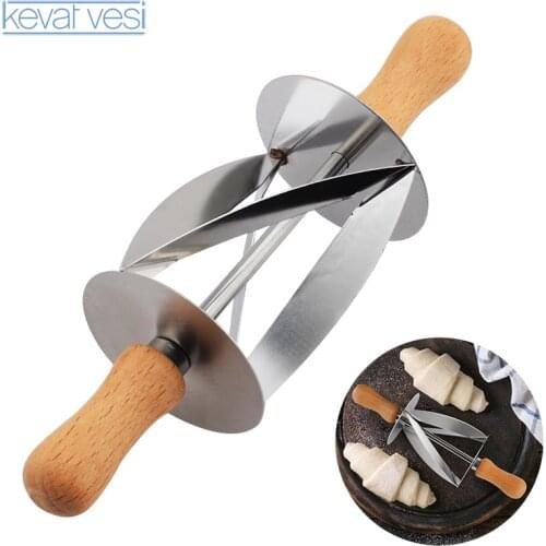Croissant Rolling Cutter Handmade Diy Croissant Mold Cake Tools Multifunctional Dough Pastry Knife Baking Accessories Cake Mold