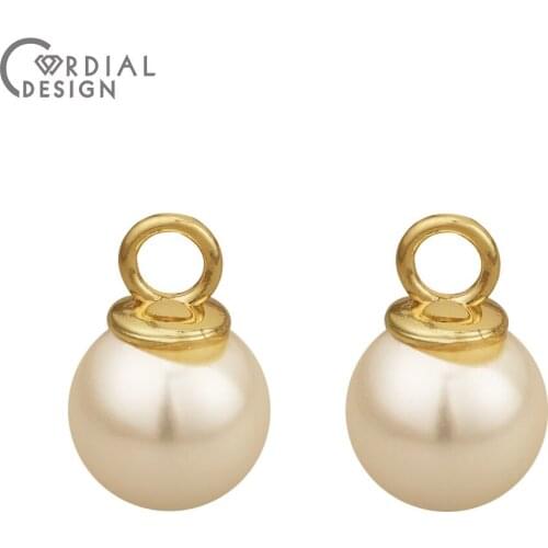 Cordial Design 100Pcs 12*18MM Jewelry Accessories/DIY Pendant/Imitation Pearl/Hand Made/Jewelry Findings & Components/Charms