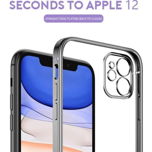 Plating Silicon Gel Case for iPhone 11 Pro Max Change to iPhone 12 Pro Max Coque Soft Back Cover for iPhone 11 Pro Max Case