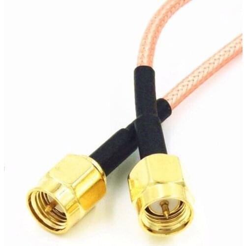 SMA Double Male Plug Adapter RG316 Coaxial Cable Connector with Wire 15 Cm