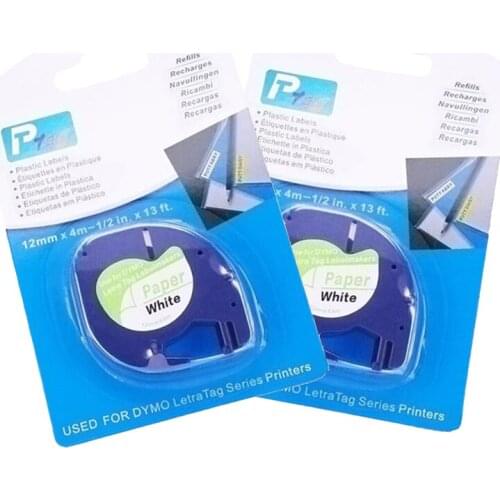 Compatible Dymo LT 91200 Label Black On White Dymo LetraTag 91200