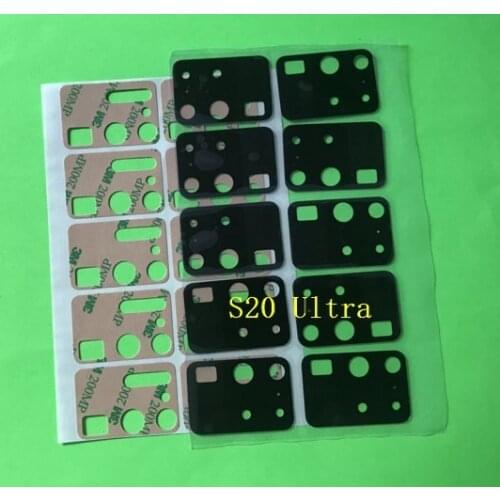 50pcs Rear Back Camera Glass Lens +Adhesive Cover Sticker For Samsung Galaxy S20 Ultra S20 Plus