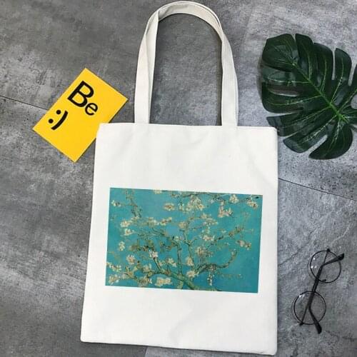 Van Gogh shopping bag reusable grocery eco handbag shopping bag sacola net sac tissu