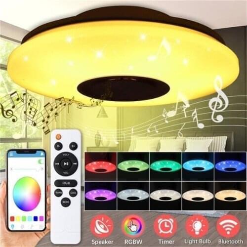 Led Ceiling Light 60W Lamp For Hallways Bathroom Smart Phone APP Remote Control Bluetooth Music Light RGB Dimmable