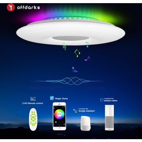 OFFDARKS Smart Ceiling Lights Speaker 36W 55W 68W RGB Dimming WIFI Voice Control APP Control bedroom Kitchen living room