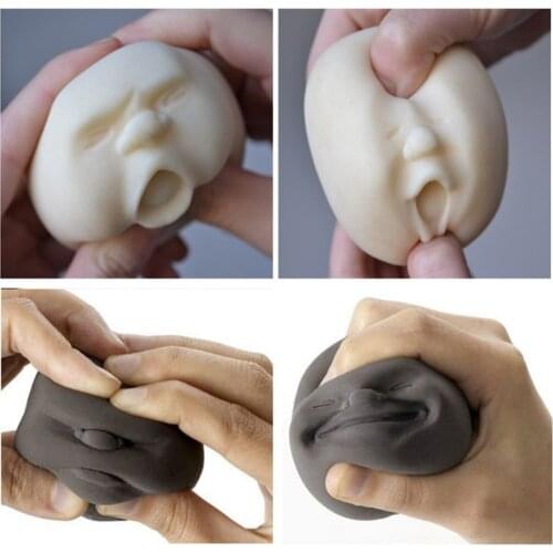 4PCS/SET Squishy Toy Human Face Emotion Vent Ball Stress Relieve Adult Decompression Toys Anti Stress Ball Jokes Funny Toy