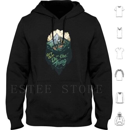Get Out And Do The Thing Adv Rider Hoodie Long Sleeve Adventure Rider Adventure Motorcycle Typography Outdoors Opt Outside