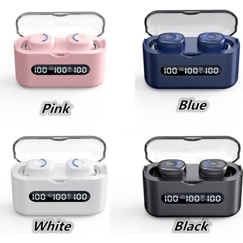 TWS Bluetooth 5.2 Earphones 2200mAh Charging Box Wireless Headphone 9D Stereo Sports Waterproof Earbuds Headsets Mini Power Bank