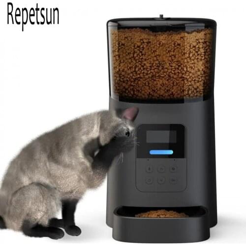 Smart Pet Feeder 6L New Pet Automatic Slow Feeder Voice Recording Timing Pet Food Dispenser LCD Screen Cat Dog Food Bowls