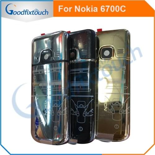 For Nokia 6700 Classic 6700C Mobile Phone Back Rear Cover Full Housing Battery Door Case Keypad Keyboard Gold Black Silver