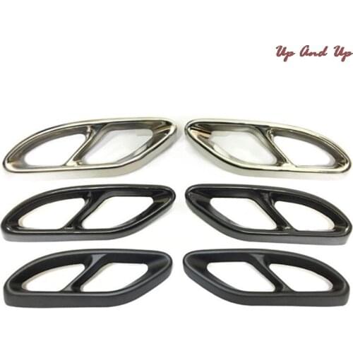 1pairs Car Exhaust Pipe Tail Cover Trim For Mercedes Benz E-Class W213 W205 GLC C A Class A180 A200 W176 2015 2016 2017 AMG