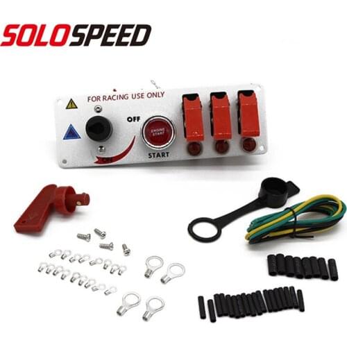 12V Racing Ignition Switch Panel LED Toggle Ignition Switch Panel Engine Start Button Kit