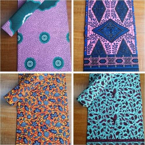 Ankara African wax Fabric Veritable Real Wax Tissu Patchwork Sewing Dress Craft DIY Material Accessory 100% Cotton Loincloth AY2