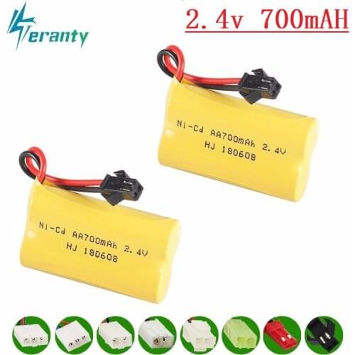 Upgrade 2.4v 700mah NiCD Battery For Rc Toys Cars Tanks Trucks Robots Guns Boats AA Ni-CD 2.4v Rechargeable Battery Pack