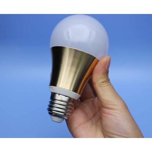 Aluminum Radar Motion Sensor LED Light Bulb 7w E26 E27 Night Lighting warm White 120v 220v Auto On/Off for garage aluminum