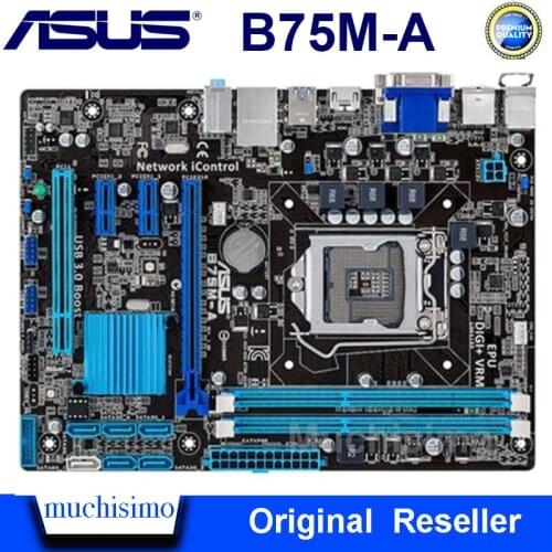 ASUS B75M-A Original Motherboard LGA1155 DDR3 CPU I3 I5 I7 22/32nm 16GB USB3.0 B75 Desktop Mainboard B75 B75M A Used