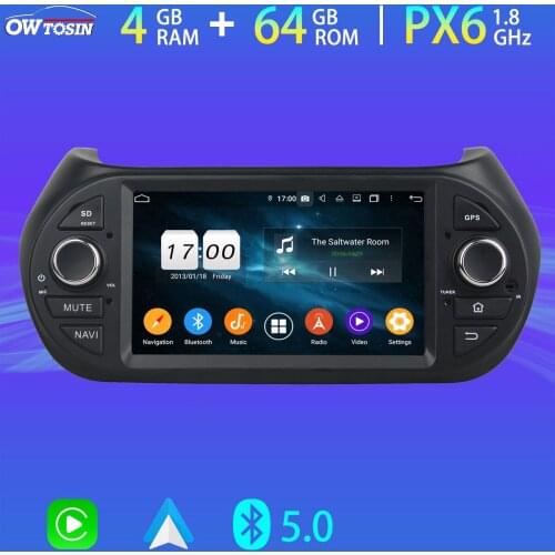 PX6 4GB+64GB Car Multimedia Player For Fiat Fiorino Citroen Nemo Peugeot Bipper 2008-2017 BT 5.0 Parrot Voice Control 4G LTE DSP