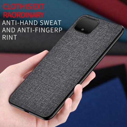 For Google Pixel 4 Case Fabric Cloth Luxury Matte Phone Cover Case Google 4 3A 5 XL 4A Back Cases Soft TPU Silicone Hard Coque