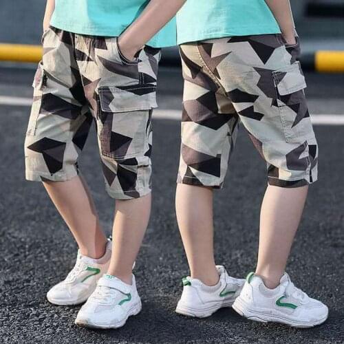 New Style Boys Camouflage Shorts Summer Kids Casual Short Pants 3-12 Yrs Children Boy Soft Cotton Casual Straight Short Pants