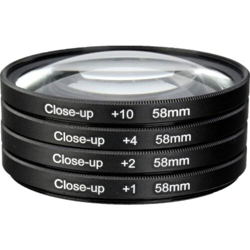 58mm Camera Macro Close Up Filter Lens Kit +1 +2 +4 +10 for Canon EOS 700D 650D 600D 550D 500D1200D 1100D 100D Rebel T5i T4i Len