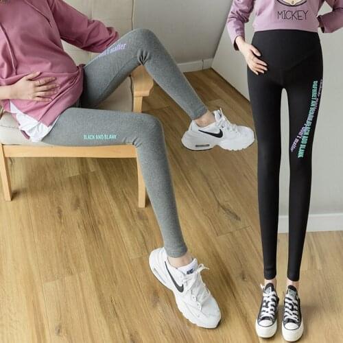31973# Maternity pants Summer Cotton Adjustable Elastic Waist Belly Support Pants Maternity Leggings Maternity Trousers