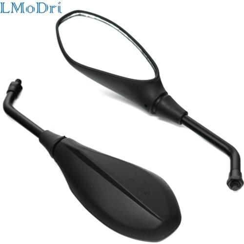 LMoDri Universal Replacement Motorcycle Mirror Motorbike Scooter Rear View Mirrors 10mm 8mm Back Side Mirror 2 Pcs/Pair