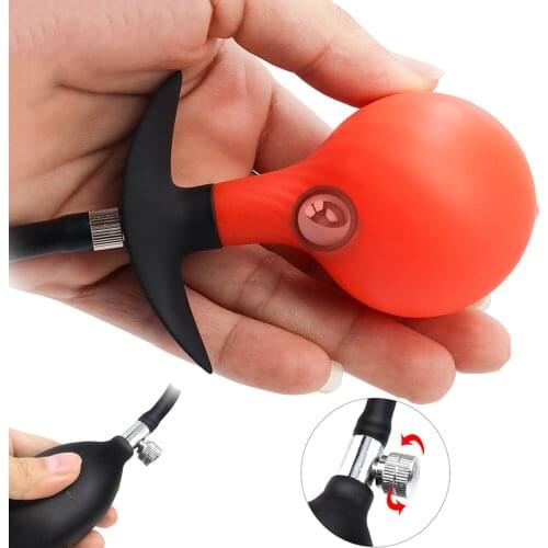 Prostate Massage Butt Plug Adult Sex Toys Dildo Pump Anus Extender Dilatador Super Big Silicone Inflatable Anal Plug
