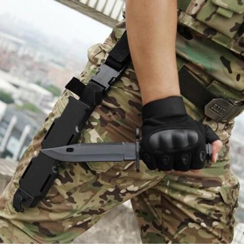 Wargame Airsoft Tactical Toy Plastic M9 Knife Outdoor Hunting Training Camping Survival Cosplay Knife Black