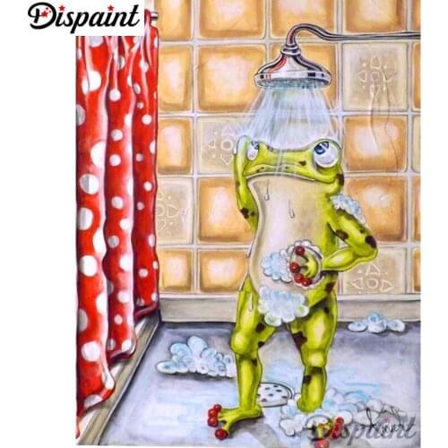 Dispaint Full Square/Round Drill 5D DIY Diamond Painting "Cartoon frog scenery" Embroidery Cross Stitch 5D Home Decor A10254