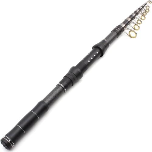 NEW 1.8m-3.0m Portable Fishing Rod Carbon fast Telescopic Travel Sea Boat Rock Fishing Rod Metal fittings pole Ceramic ring pole