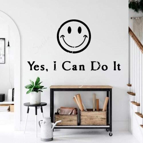 New Design Yes,I Can Do It Wall Sticker Home Decor Decoration Kids Room Nature Decor Wall Decoration Murals