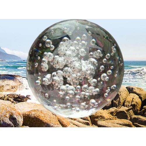 Transparent Glass Crystal Ball 30/40/80/100mm Sphere Photography Photo Shooting Props Lens Clear Round Artificial Ball Decor