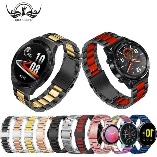 Stainless Steel Watch Band 14mm 16mm 18mm 22mm 20mm 23mm 24mm Strap for Samsung S3 42mm 46mm Band 40mm 44mm Bracelet Accessories