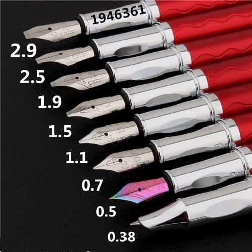 Luxury quality 3037 Red Various size calligraphy Nib Fountain Pen School student stationery Supplies ink pens