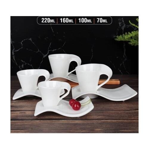 Wedding 70ml-220ml European Ceramic Coffee Cup And Saucer Milk Mug Afternoon Tea Cup coffee cup Set
