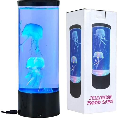 LED Fantasy Jellyfish Lamp with 7 Color Changing Lights-Artificial Mini Aquarium Night Light Romantic Gifts for Kids Men Women