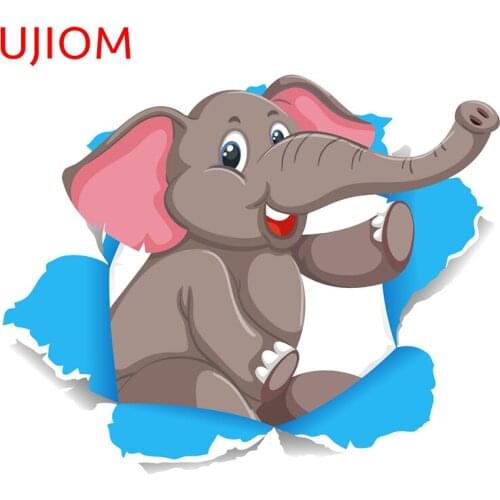 UJIOM Cute Elephant Wall Stickers Home Decoration Bedroom Living Room Decorations Waterproof Decorative Decals Mural Art