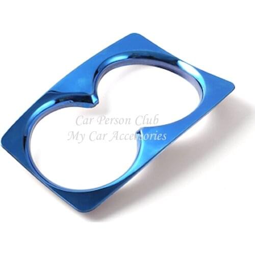 For Mazda 3 Axela 2014-2019 Interior Console Gear Water Cup Holder Cover Frame Panel Trims Stainless Steel Car Molding Accessory