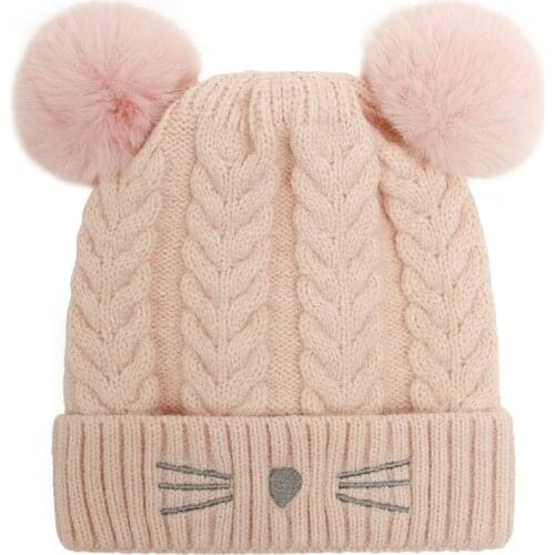 Crochet Baby Hat for Girl Winter Baby Hat with Cat Kids Hat for Boy Children Cap Beanies fit 6 Months to 4 Years old Baby Cap