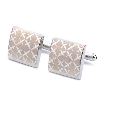 1 Pair Mens Business Shirt Cufflinks Alloy Square Fashion Cufflinks Rome Pattern Vintage Jewelry For Men Gift Cuff Links