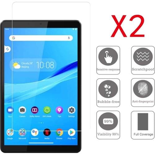 2Pcs Tablet Tempered Glass Screen Protector Cover for Lenovo Tab M8 TB-8705F/8505X 8.0 Inch Full Coverage Anti-Shatter Screen