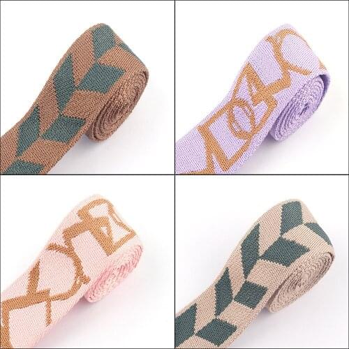 1.5"(38mm) Cotton Stripe Webbing Backpack Fabric Strap Webbing Purse Making Leash Canvas Tote Bag Handbag Dog Collar Supplies